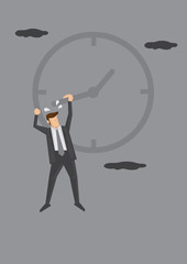 Struggling with Time Management Conceptual Vector Illustration