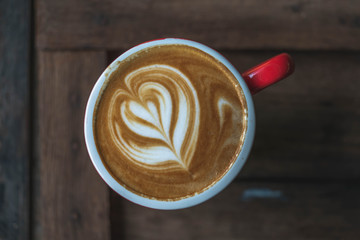 Drinking Tasty Hot Latte Coffee