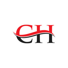 CH Letter Linked Logo. CH Letter Modern Business Logo Design Vector template.