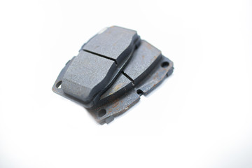 brake pads on a white background, corrosion.