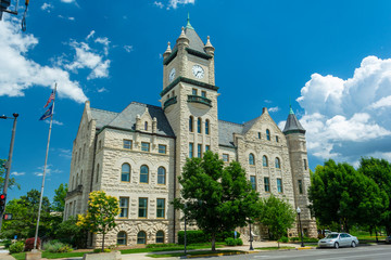 Douglas County Courthouse in Lawrence, Kansas on a Sunny Day