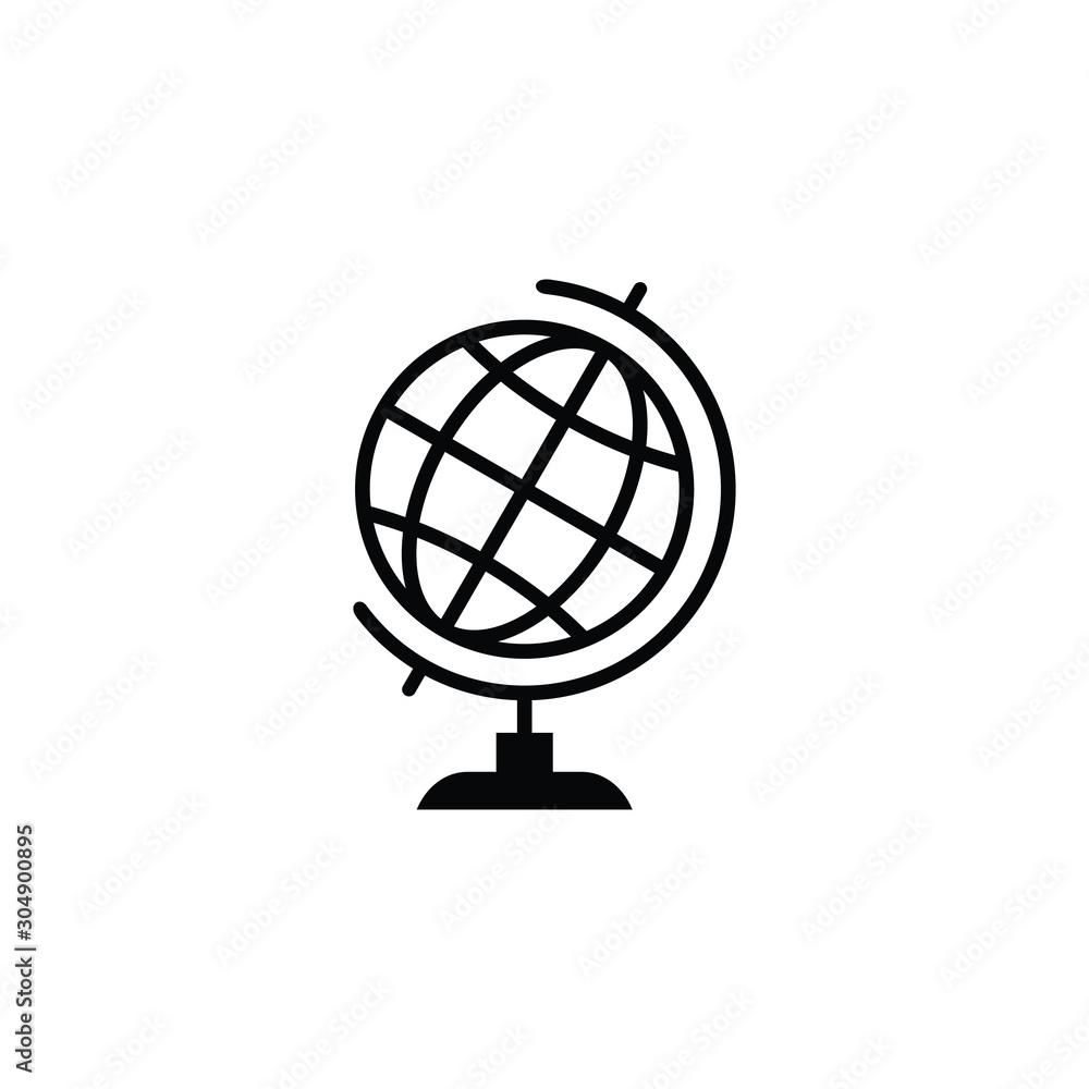 Poster globe icon vector design symbol go to web