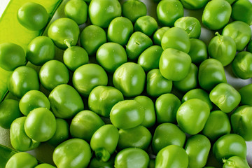 bunch of fresh natural green peas