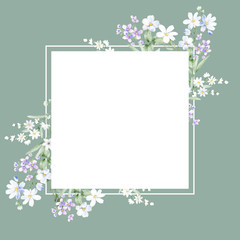Fototapeta premium Floral poster, invite. Decorative greeting card or invitation design background