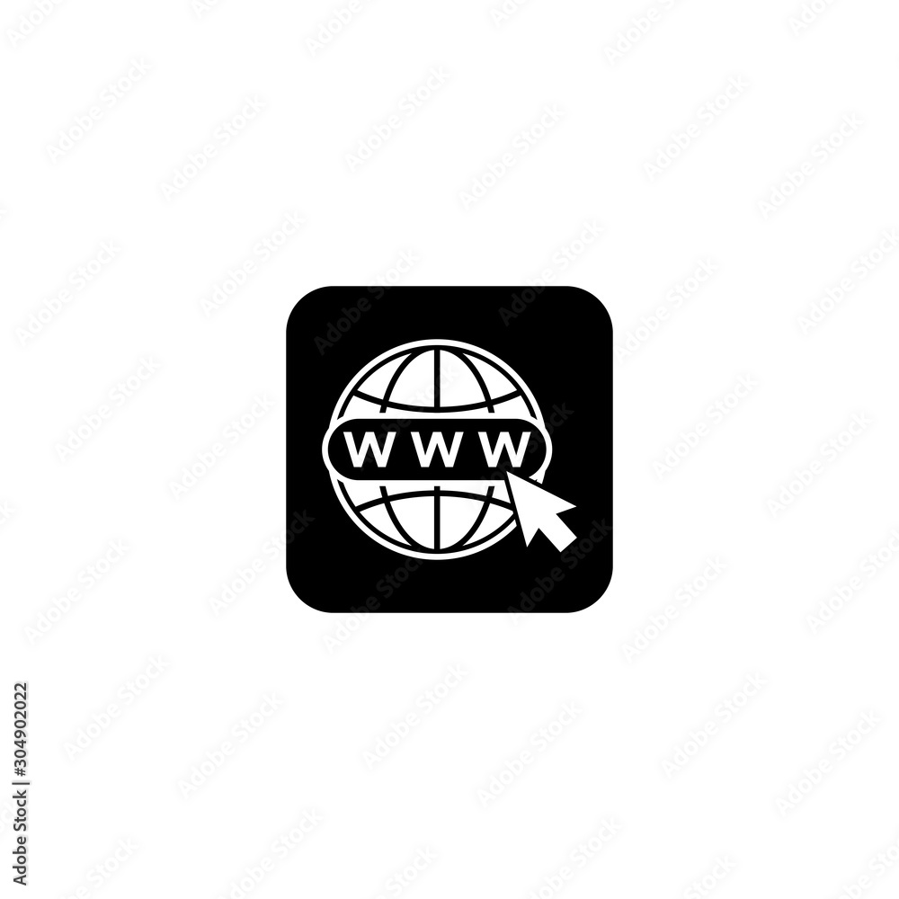 Poster globe icon vector design symbol of go to web
