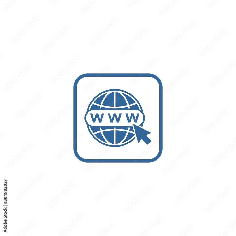 Poster globe icon vector design symbol of go to web