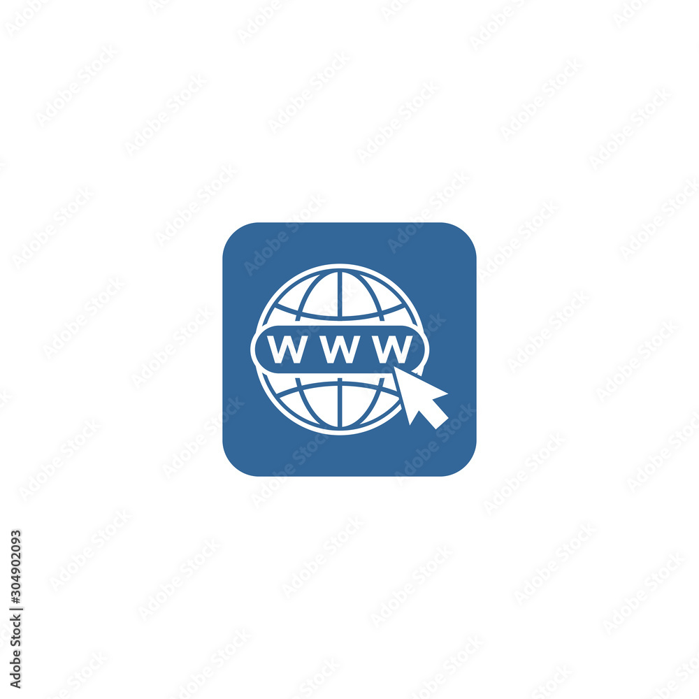 Poster globe icon vector design symbol of go to web