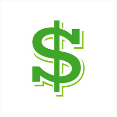 quality modern graphic design US dollar sign logo icon vector illustrations