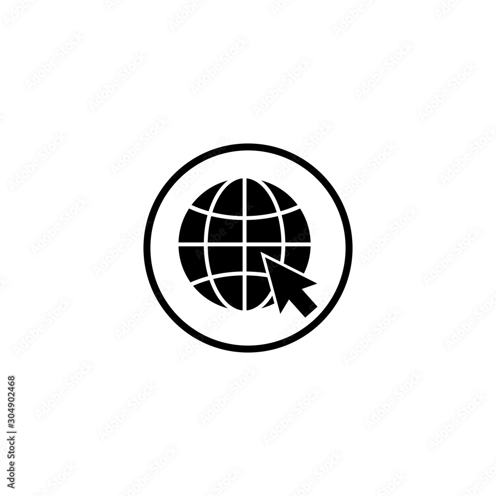 Poster globe icon vector design symbol of go to web