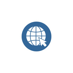 globe icon vector design symbol of go to web
