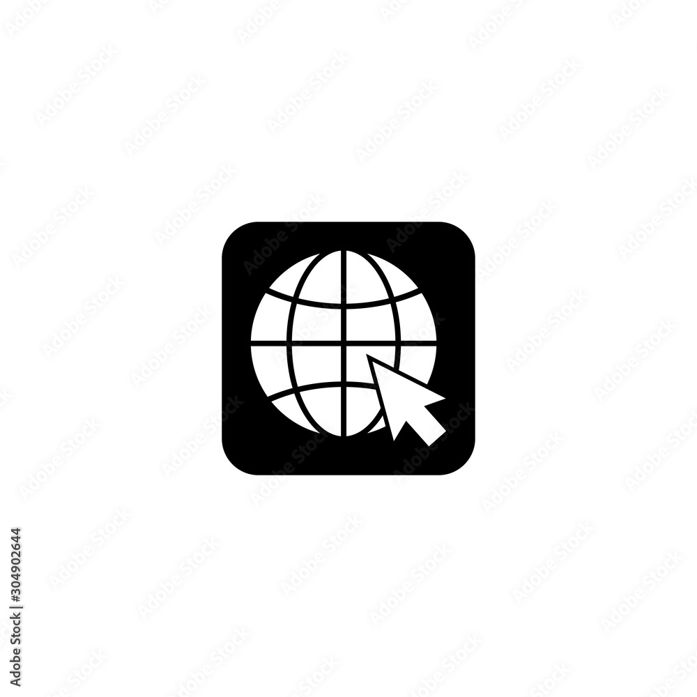 Poster globe icon vector design symbol of go to web