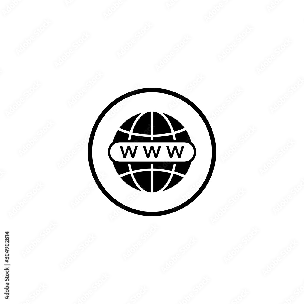 Poster globe icon vector design symbol of go to web