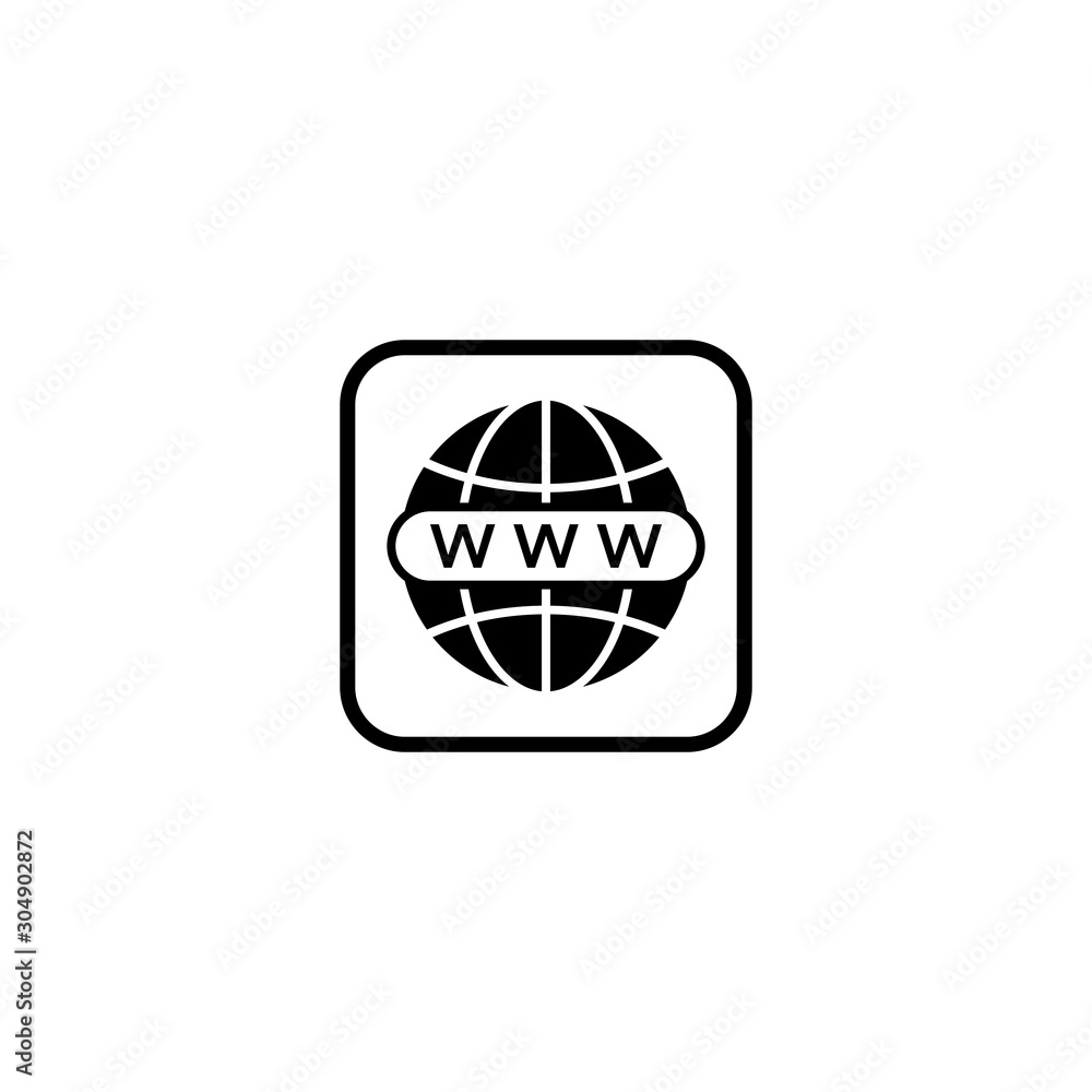 Poster globe icon vector design symbol of go to web