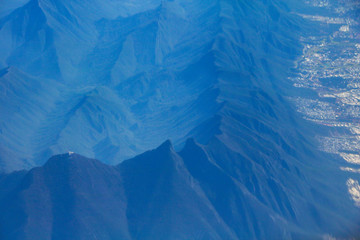 Obraz premium Cerro de la Silla Monterrey Nuevo León México Vista aérea de más de 10 mil metros de altura.