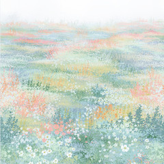 Spring landscape paintings, digital art