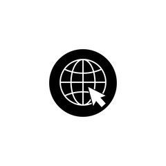 globe icon vector design symbol of go to web