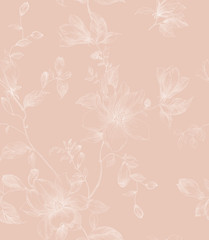 Floral seamless pattern can be used for wallpaper, website background, textile printing.