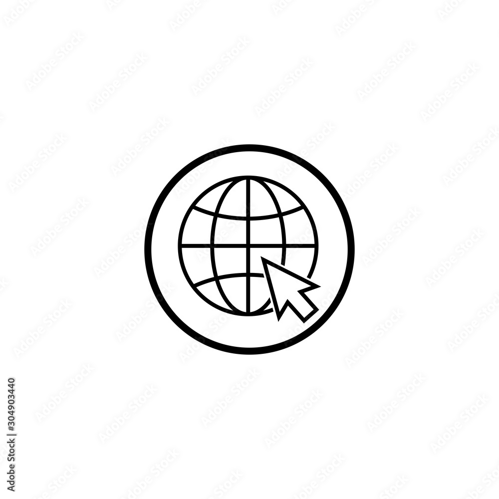 Poster globe icon vector design symbol of go to web