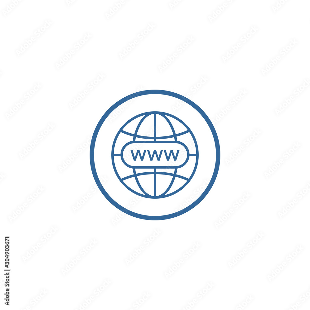 Poster globe icon vector design symbol of go to web