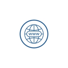 Obraz premium globe icon vector design symbol of go to web