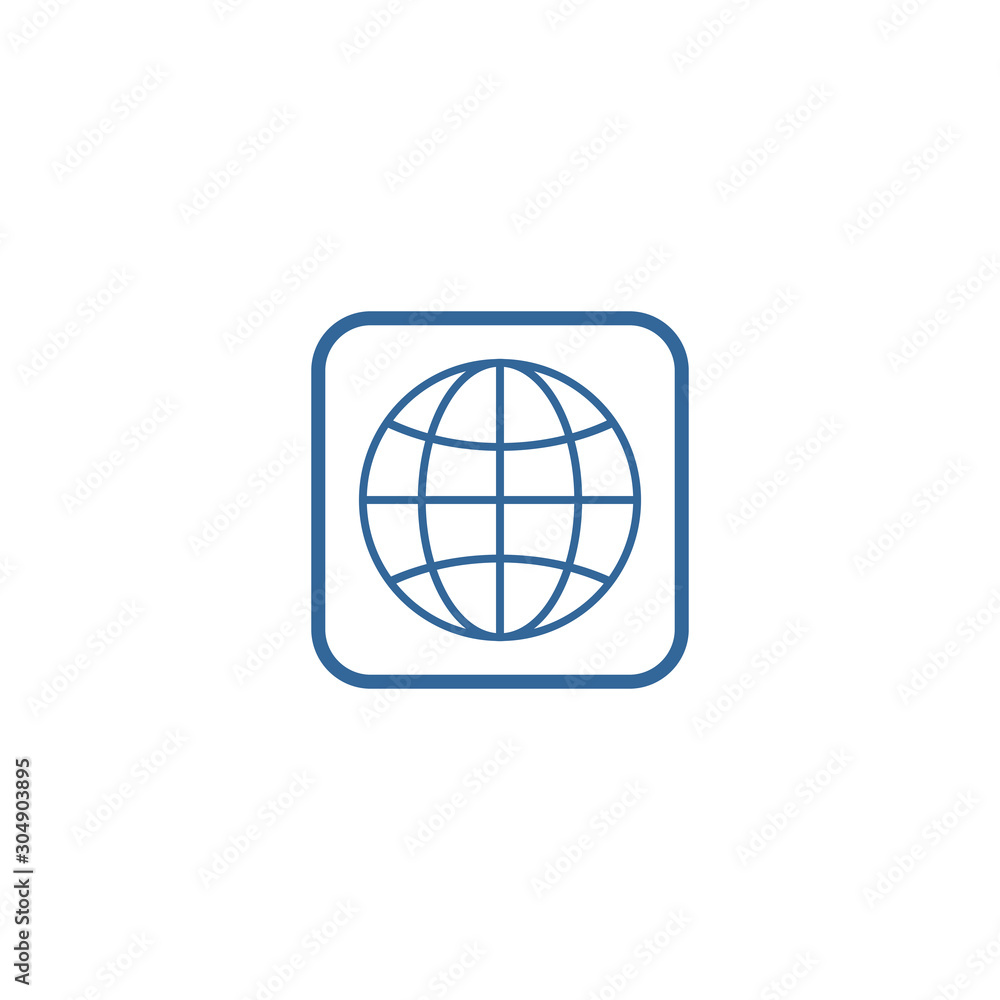 Poster globe icon vector design symbol of go to web