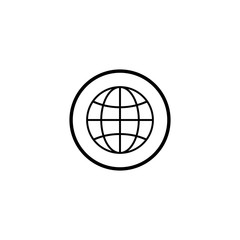 globe icon vector design symbol of go to web