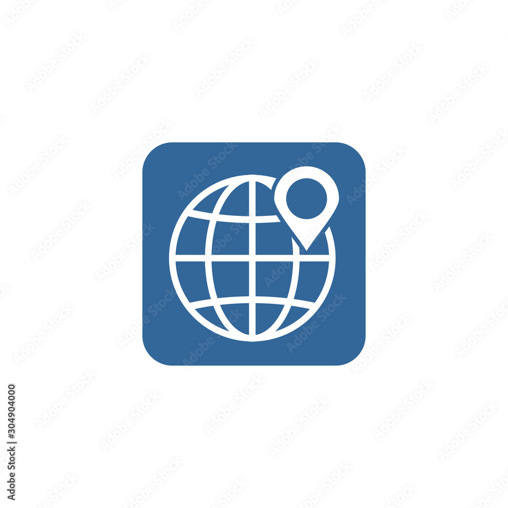 Poster globe icon vector design symbol of go to web