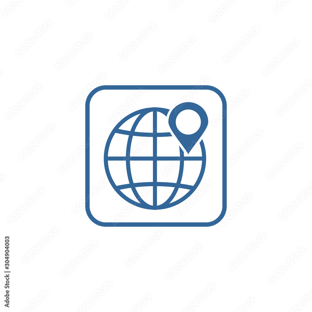 Poster globe icon vector design symbol of go to web