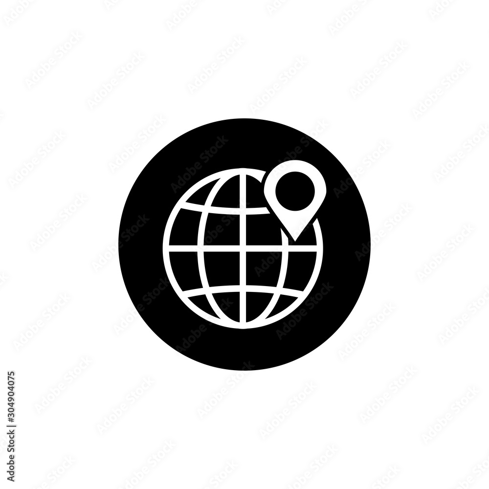 Poster globe icon vector design symbol of go to web