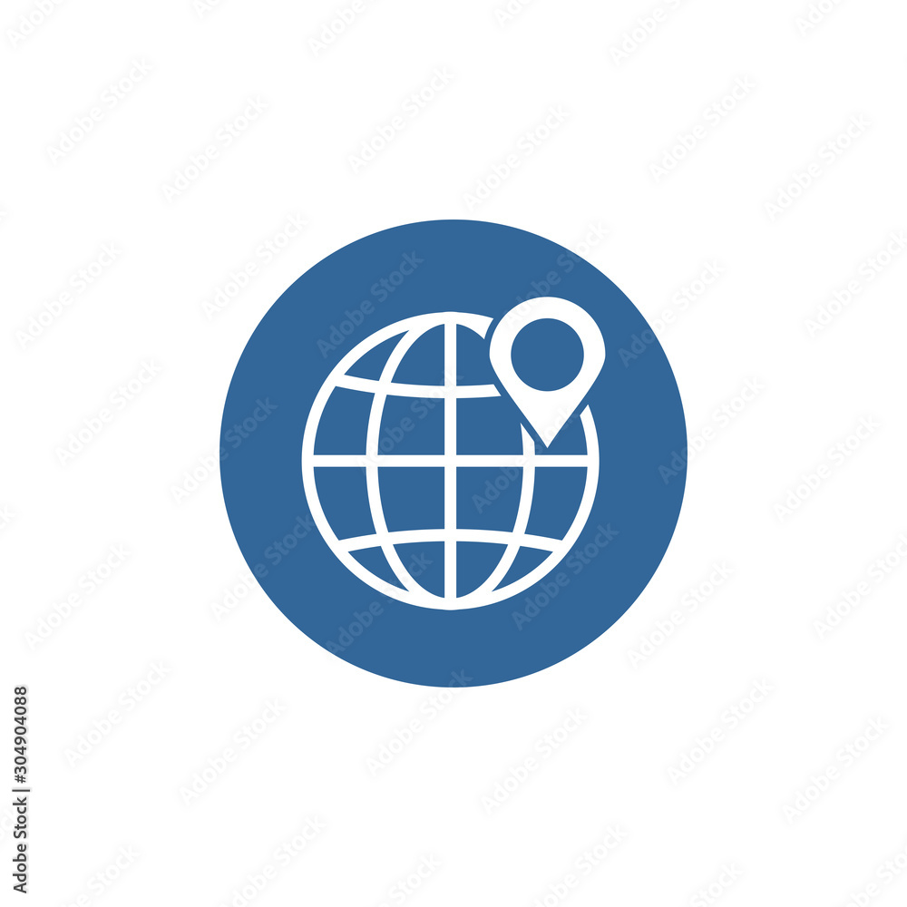 Poster globe icon vector design symbol of go to web