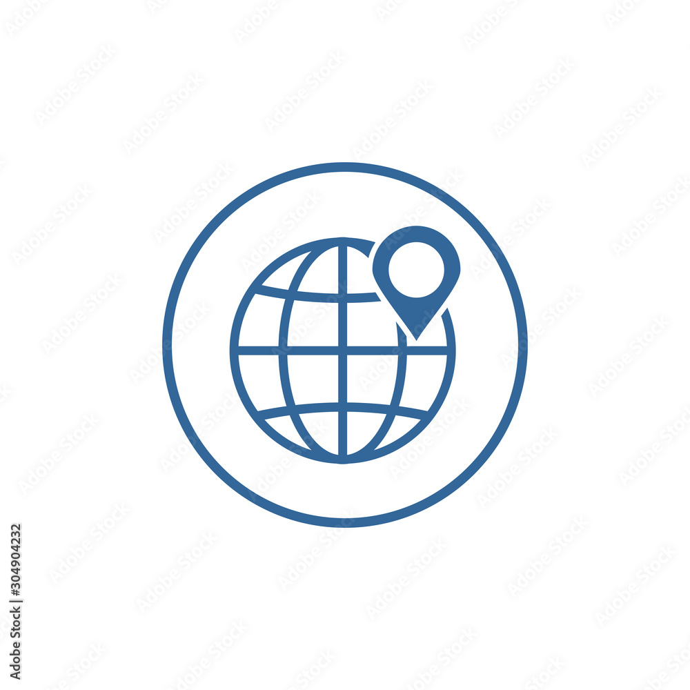 Poster globe icon vector design symbol of go to web