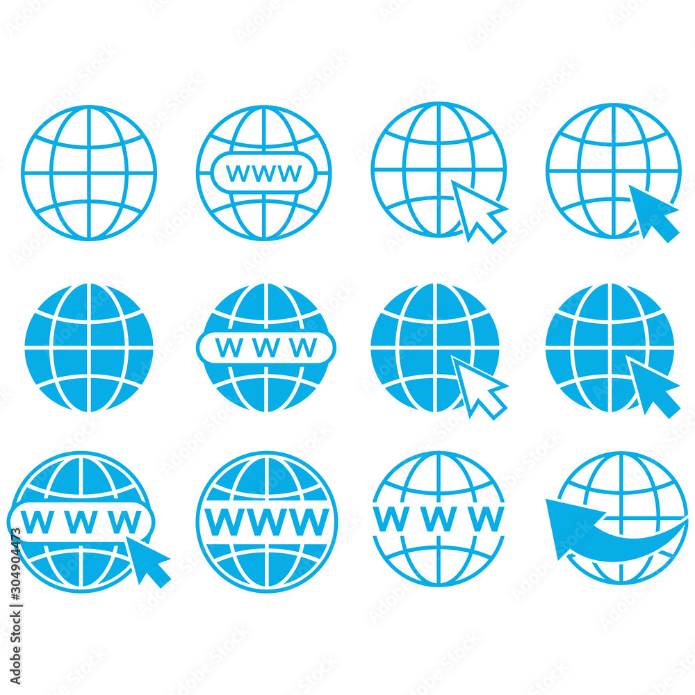Poster globe icon vector design symbol of go to web