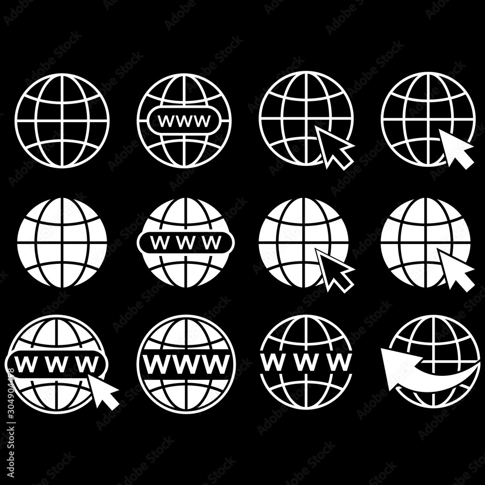 Poster globe icon vector design symbol of go to web