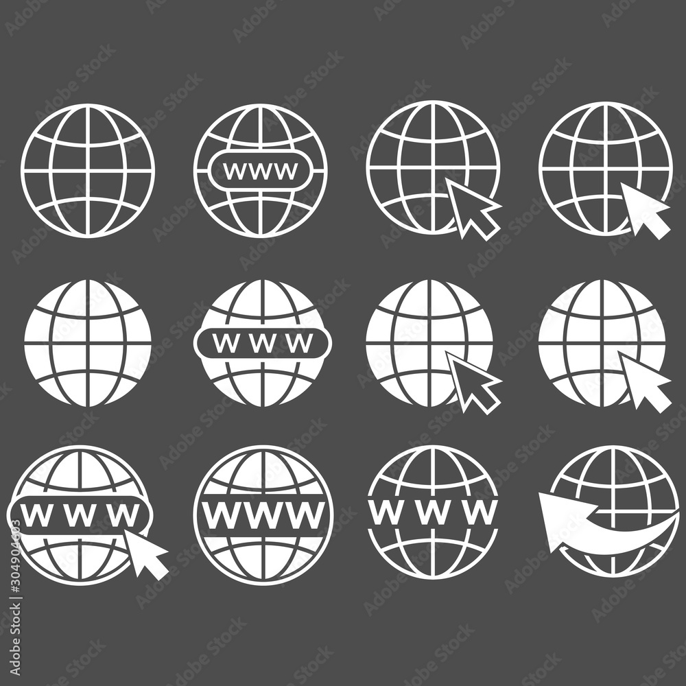 Poster globe icon vector design symbol of go to web