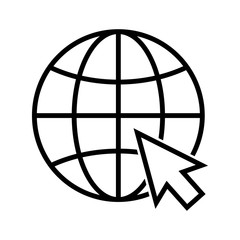 globe icon vector design symbol of go to web