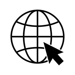 Obraz premium globe icon vector design symbol of go to web