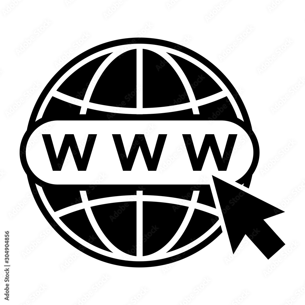Poster globe icon vector design symbol of go to web