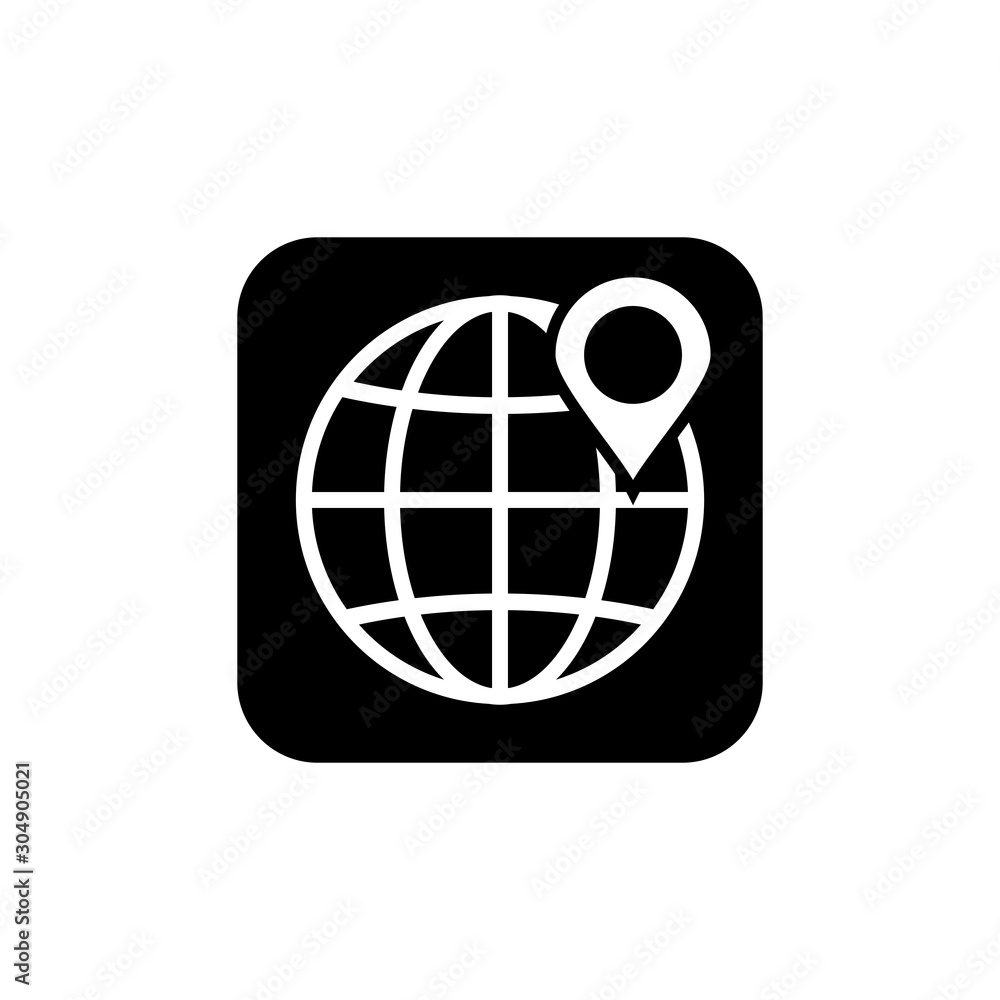 Poster globe icon vector design symbol of go to web