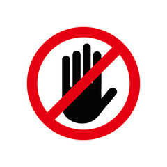 stop sign, hand stop sign icon vector design symbol