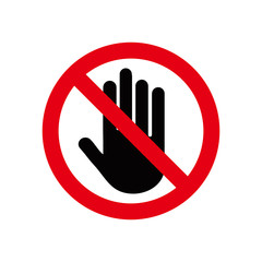 stop sign, hand stop sign icon vector design symbol