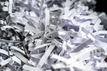 Pile of shredded paper clippings