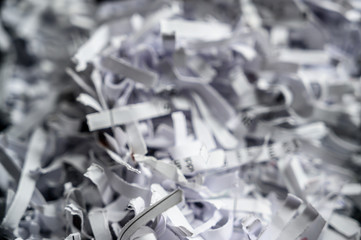 Pile of shredded paper clippings