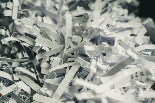 Pile of shredded paper clippings