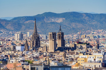 View of Barcelona from a bird's eye view