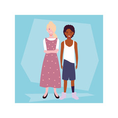 couple of people smiling standing