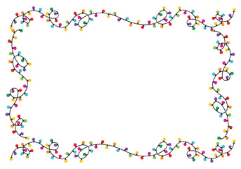 Vector of a chain of colorful lights.