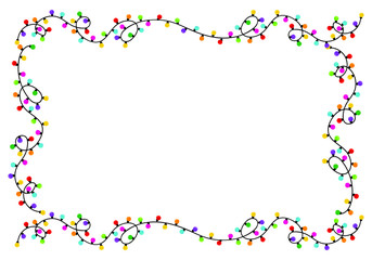 Vector of a chain of colorful lights.