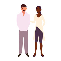 Fototapeta premium couple of people smiling standing