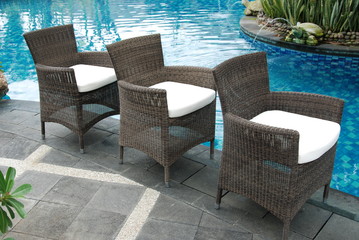 Artistic Ethnic Classy Modern Elegant Luxury Indoor Home Interiors and Outdoor Garden Park Furniture Table Chair Cabinet Accessories from Rattan Plastic Wicker or Wooden Materials for Hotel and House 