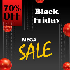 Fototapeta premium illustration of background for Black Friday Sale shopping Offer and Promotion Background on eve of Merry Christmas